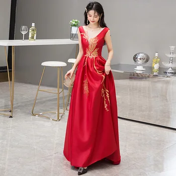 Бордовое винтажное вечернее платье для вечеринок, Женское Темпераментное банкетное платье XXXL с милым бантом, Элегантные Плиссированные платья длиной до пола