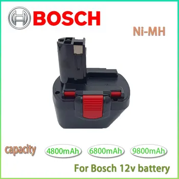 Bosch 12V Ni-MH Аккумуляторная Батарея для электроинструмента 4800MAH 6800 MAH 9800 MAH BAT043 D70745 PSR12 GSB12 GSR12 BAT038 BAT045 BAT040