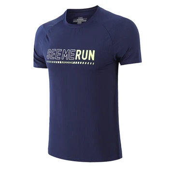 Быстросохнущие спортивные футболки с повседневным принтом, спортивные футболки для бега, мужские летние дышащие модные футболки