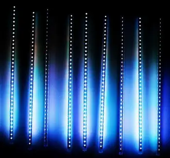 RGB LED метеоритные огни трубка капли дождя душ рождественская елка лампа 50 см 2835 LED 10 трубок/комплект Украшений