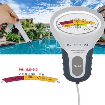 PC-102 2 в 1 тестере PH, тестере хлора воды CL2, Измеряющем PH, измерителе хлора, устройстве для тестирования качества воды в бассейне, СПА