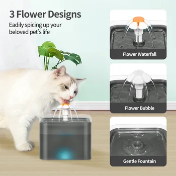 Автоматическая Поилка для кошек объемом 2 л со светодиодной подсветкой для фонтана, работающий от USB Диспенсер для воды для кошек, Поилка для собак, Диспенсер для домашних животных, Автоматическая Кормушка для домашних животных