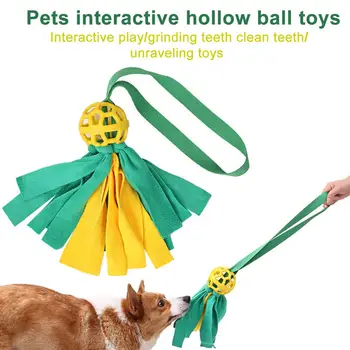 Устойчивая к Укусам Игрушка для домашних животных, Хлопковая лента, игрушка для собак, игрушка для нюхания мячей, Устойчивая к Укусам головоломка для собак, Скрипучие звуки, защита от взлома