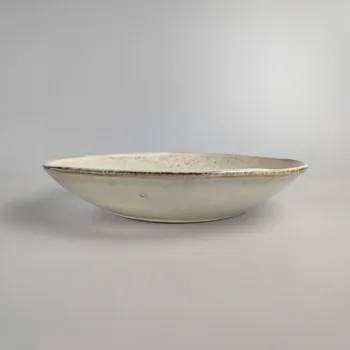 23 см Керамическая посуда в скандинавском стиле ретро старая нерегулярная салатница чистая красная большая миска