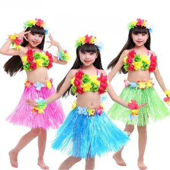 Юбки с искусственными цветами для Гавайской вечеринки, летний пляжный костюм для свадебной вечеринки, декоры для дня рождения в тропическом стиле Happy Luau для взрослых
