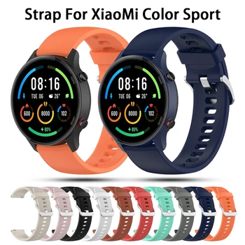 Оригинальный Силиконовый Ремешок Для Xiaomi Watch Цветной Спортивный Ремешок Для Часов 22 мм Ремешок Для Часов HUAWEI Watch GT2 Pro Sport Сменный Ремень
