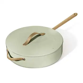 Красивая Керамическая сковорода для сотейника с антипригарным покрытием объемом 5,5 литра, цвет шалфея Зеленый от Дрю Бэрримор