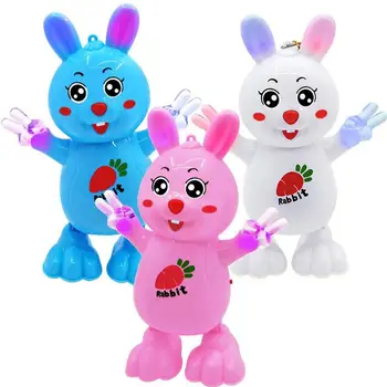 Электрическая игрушка-кролик, Новая Танцующая игрушка-Кролик С музыкой и подсветкой, Забавный Качающийся Кролик, игрушки для раннего развития, подарки на День рождения для детей