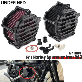 Воздушный Фильтр Для Harley Sportster Iron 883 XL883 XL1200 48 72 1991-2021 С ЧПУ Алюминиевый Забор Стиль Очиститель Впускной Системы Комплект