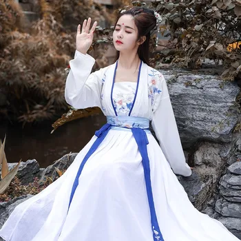 Восточные Сказочные женщины, традиционное китайское танцевальное платье Hanfu, Праздничный костюм Принцессы с вышивкой Для Фотосъемки, наряд для выступления на сцене