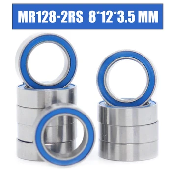 MR128RS Подшипник ABEC-3 10ШТ 8*12*3.5 миниатюрные шарикоподшипники MR128-2RS RS MR128 2RS мм с синим уплотнением L-1280DD
