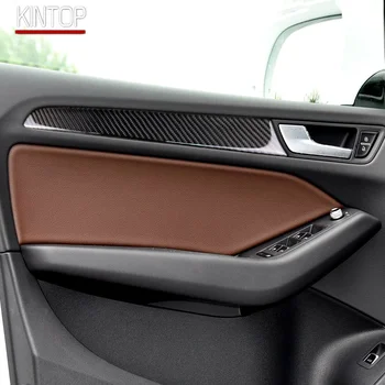 Для Audi A4 B8, декоративная пластина для дверной панели из углеродного волокна, комплект из четырех предметов 2009-2016