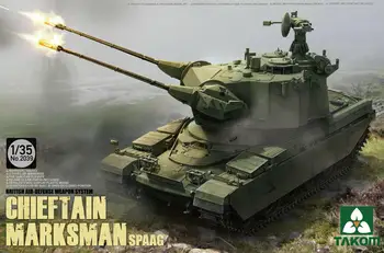 TAKOM 1/35 Британская система противовоздушной обороны Chieftain Marksman SPAAG Tank # TAK-2039 (2039)