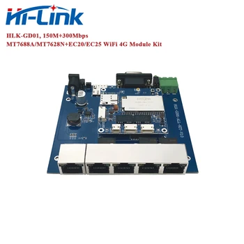 Бесплатная доставка Hi-Link Openwrt MT7688A/7628N +EC20/EC25 Комплект модулей маршрутизатора 4G LTE с тестовой платой HLK-GD01