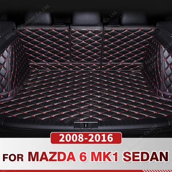 Коврик для багажника Mazda 6 MK1 Седан 2008-2016 15 14 13 12 11 10 09, накладка на багажник Автомобиля, защита интерьера, Аксессуары