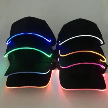 Регулируемые Бейсбольные Кепки Нового дизайна 2020 Года со светодиодной подсветкой, Светящиеся Регулируемые Шляпы, идеально подходящие для вечеринок в стиле хип-хоп, бега и многого другого