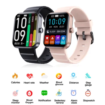 Часы для контроля уровня сахара в крови F21Pro, Безболезненные, Неинвазивные Смарт-Часы с Bluetooth, Модные Спортивные часы для Мужчин и Женщин