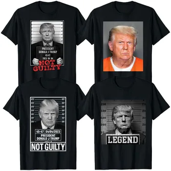 Футболка с изображением легенды президента Трампа 2024, Забавный снимок Дональда Трампа без вины, бесплатные футболки Президента Трампа 2024 45-47