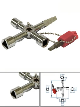 4-ходовой Ключ, Гаечный ключ Из Цинкового сплава, 1 предмет, Газовая труба, Радиатор, Многоцелевой, Квадратный, Ступенчатый, Аксессуары для ключей