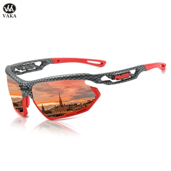 Велосипедные очки с поляризованными линзами Уличные солнцезащитные очки для мужчин и женщин Спортивные солнцезащитные очки Велосипедные очки Ветрозащитные очки Vaka