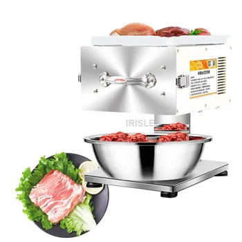 Новая Коммерческая Машина Для Нарезки свежего Мяса Cutter Machine Из Нержавеющей Стали Для Нарезки Мяса Кубиками Phousehold Meat Slicer machinerice