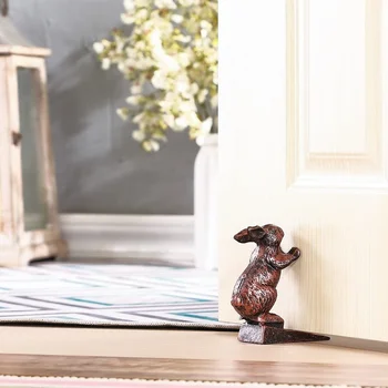 Дверная пробка с милым кроликом для нижней части двери, высококачественная чугунная дверная пробка