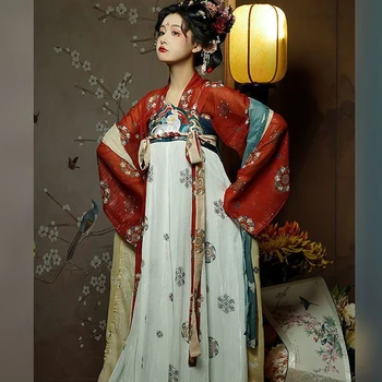 Комплект женского платья в китайском стиле Hanfu, Китайская этническая одежда, Сказочный Выпускной, Косплей, мода, Ретро, элегантный, великолепный, Бесплатная доставка