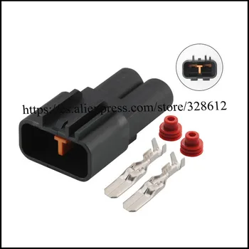 100 компл. автомобильный провод Водонепроницаемый штекерный кабельный разъем 2-контактный автомобильные вилки розетка включает в себя клеммы уплотнение DJ7023B-6.3-11