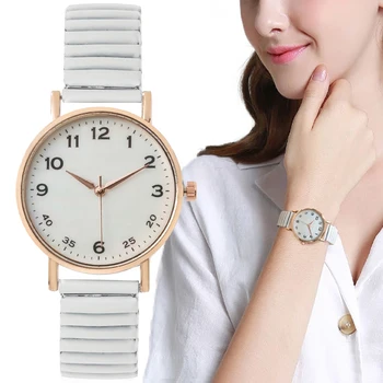 Роскошные женские часы, модные женские наручные часы со стальным ремешком, повседневные спортивные кварцевые часы в простом стиле для женщин