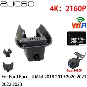 ZJCGO 2K 4K Автомобильный Видеорегистратор Dash Cam Wifi Передняя Камера заднего Вида 2 объектива 24h парковка для Ford Focus 4 Mk4 2018 2019 2020 2021 2022 2023