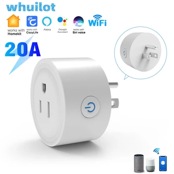WiFi HomeKit Smart Plug US 20A, адаптер для розетки с контролем мощности, поддержка Cozylife Alexa Google Alice Siri Voice