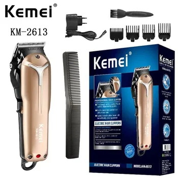 kemei KM-2613 Зарядка через USB, регулируемое отключение звука, шумоподавление, профессиональная парикмахерская, беспроводная электрическая машинка для стрижки волос