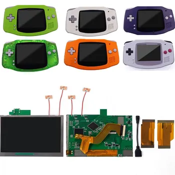 Комплекты модов HDMI LCD для замены с оболочкой для Gameboy Advance GANi Экран в стиле ретро Пиксель TFT Яркость подсветки GBA LCD