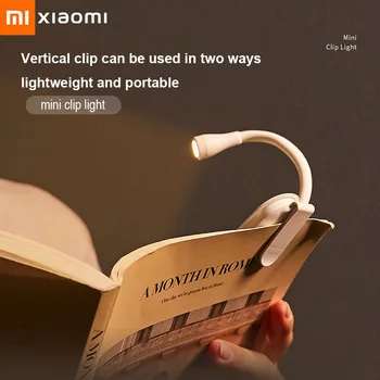 Xiaomi Mini Book Light Портативные ночные светильники Usb-зарядка LED С регулируемой Яркостью Для защиты глаз в спальне Кемпинг 360 ° Flipbook Лампы для чтения