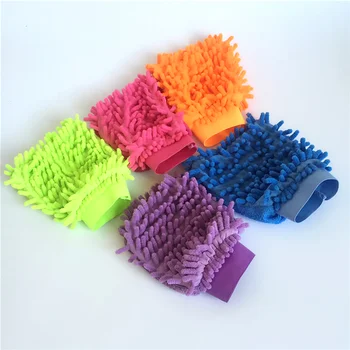 Рукавицы для чистки автомобилей Kratzfreies Autowaschmittel Wash односторонние перчатки из микрофибры кораллового цвета