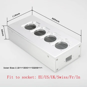 Полностью алюминиевый корпус Hi-Fi EU power case Корпус розетки европейского стандарта Hi-Fi DIY box