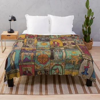 Старшие Арканы Таро Винтажное Лоскутное одеяло Дизайнерские одеяла