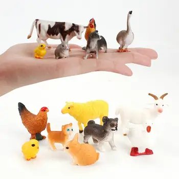 Модель животного, милая ПВХ, милая игрушка для сельскохозяйственных животных, домашний декор, настольные украшения, игрушки для раннего обучения малышей