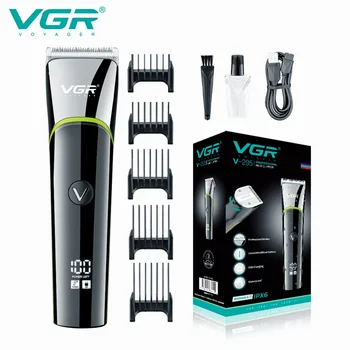 VGR Триммер для стрижки волос, Машинка для стрижки бороды, Профессиональная Машинка для стрижки волос, Беспроводной Водонепроницаемый Триммер для мужчин V-295