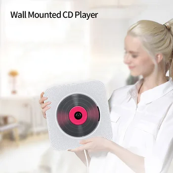 Bluetooth 4 2 Настенный CD-плеер с дистанционным управлением из АБС-пластика, беспроводной аудиобумб