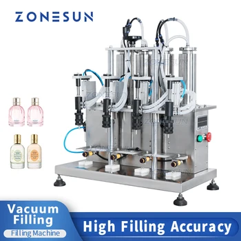 Настольная полуавтоматическая вакуумная машина для наполнения флаконов жидкой парфюмерной водой ZONESUN