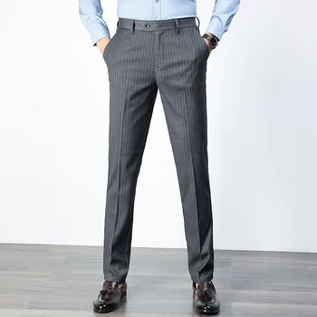 Мужские брюки, Новые деловые тонкие весенне-летние мужские молодежные брюки без утюга, мужская оптовая продажа