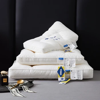 Подушка из 100% хлопка, гостиничная подушка, Защита шейного отдела позвоночника, Подушка для сна, Антибактериальная и защищенная от клещей, Студенческая подушка