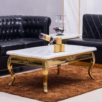 Европейский стиль, неоклассика, постмодерн, золотой роскошный чайный столик, комбинированный шкаф для телевизора, мраморный чайный столик, гостиничный клуб KTV