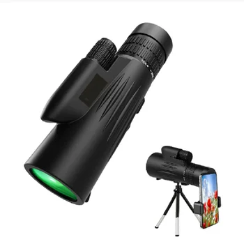 10-30X42 Монокуляр HD Light Ночного Видения Bak4 PrismTelescope с Зажимом для телефона Штатив Водонепроницаемый Бинокль для охоты