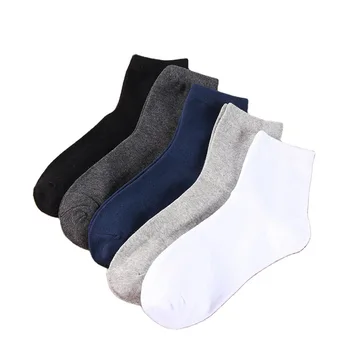 Носки для девочек из хлопка оптом, средние носки, черные спортивные носки, чистый цвет, букет, мужские носки с низким верхом и неглубокие