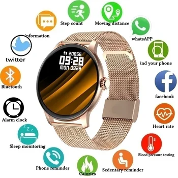 Xiaomi Модные Женские часы, Новые смарт-часы, женские часы с Bluetooth-вызовом, Умные часы для женщин, Спортивные Фитнес-часы для Android