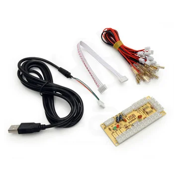 Аркадный USB-энкодер без задержек для ПК, 5-контактный джойстик, плата DIY Kit для MAME + кабель для кнопок