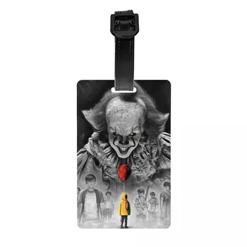 Багажная бирка с изображением злого клоуна на Хэллоуин, персонажа фильма ужасов, чехол для багажа, идентификационная этикетка