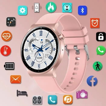 LIGE, Новые модные умные часы, Женские смарт-часы с Bluetooth-вызовом, Голосовой помощник, Водонепроницаемый спортивный браслет, Мужские Умные часы, Женские